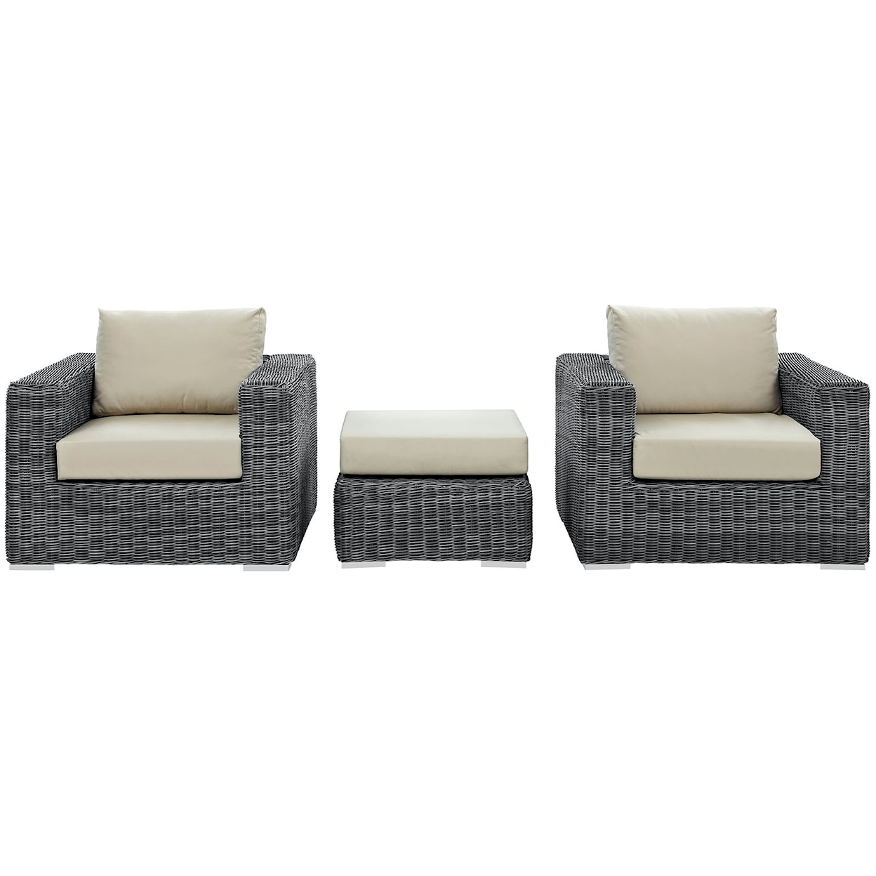 Modway Summon Outdoor 3 Piece Sectional Set