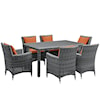 Modway Summon Outdoor 7 Piece Dining Set