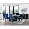 Steve Silver Camila 7 Piece Dining Set with Gray Marble Top