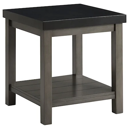 Transitional Square End Table
