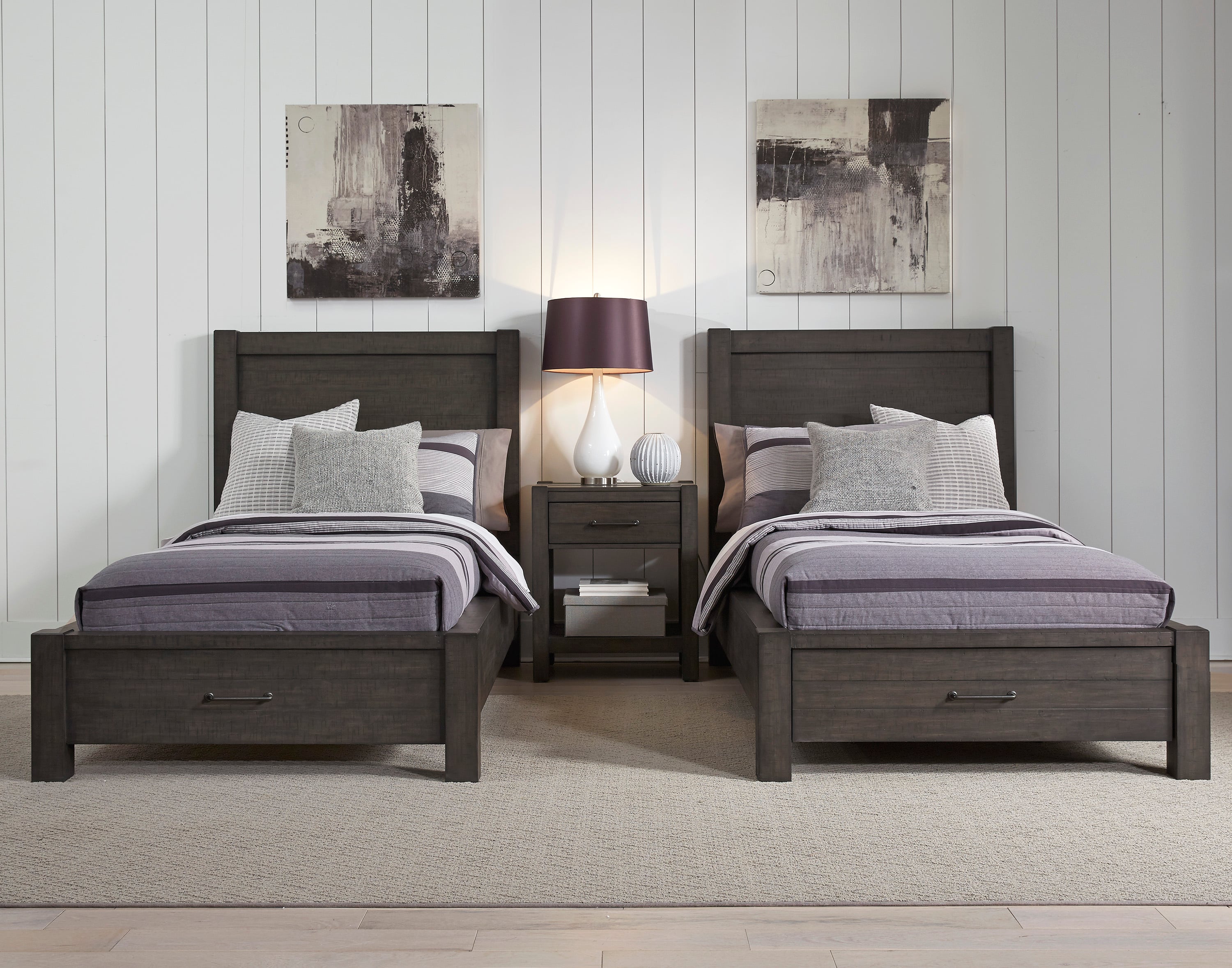 Aspenhome Mill Creek Twin Storage Panel Bed