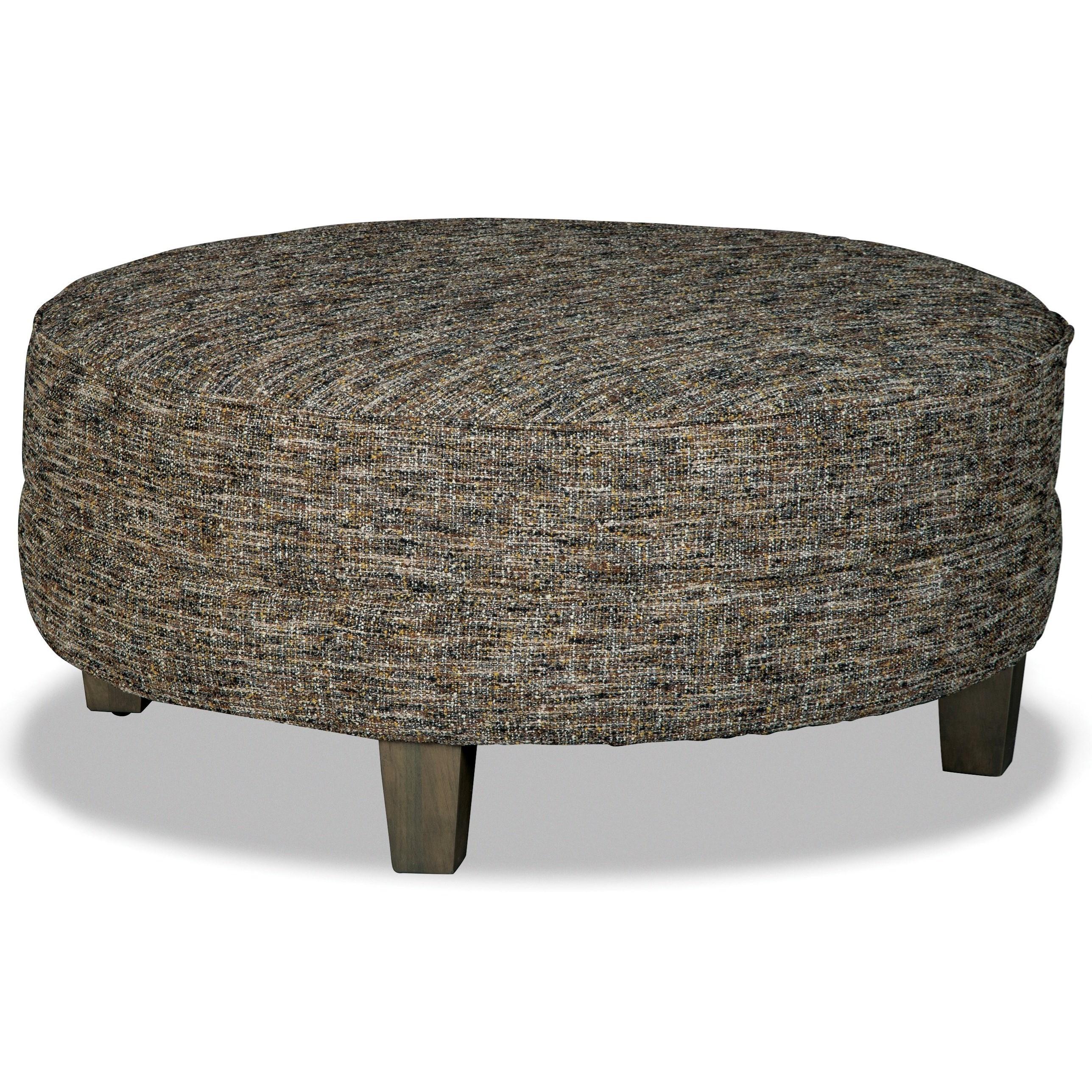 Customizable Large Round Cocktail Ottoman