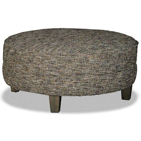 Customizable Large Round Cocktail Ottoman