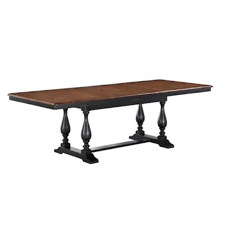 Casual Rectangular Dining Table with 20" Leaf