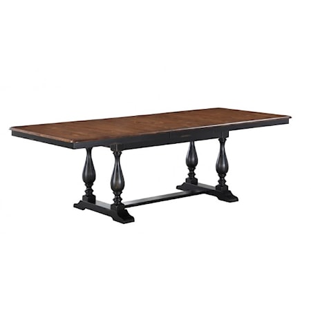 Casual Rectangular Dining Table with 20" Leaf