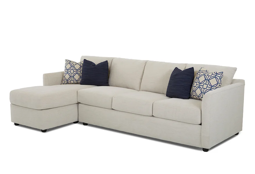 Atlanta 2-Piece Chaise Sofa w/ LAF Chaise by Klaussner at Pilgrim Furniture City