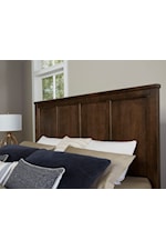 Artisan & Post Crafted Cherry Transitional Queen Panel Bed with Six Panel Headboard