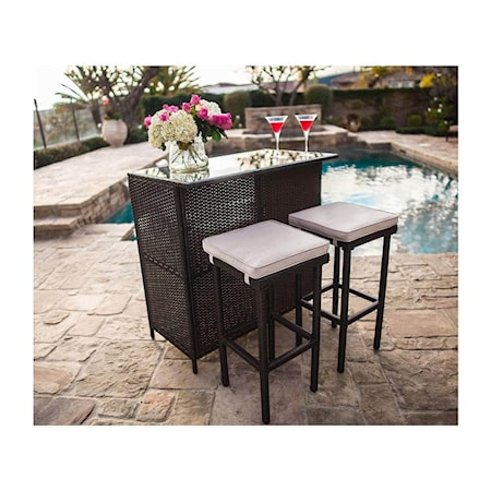 Outdoor Three-Piece Bar Set