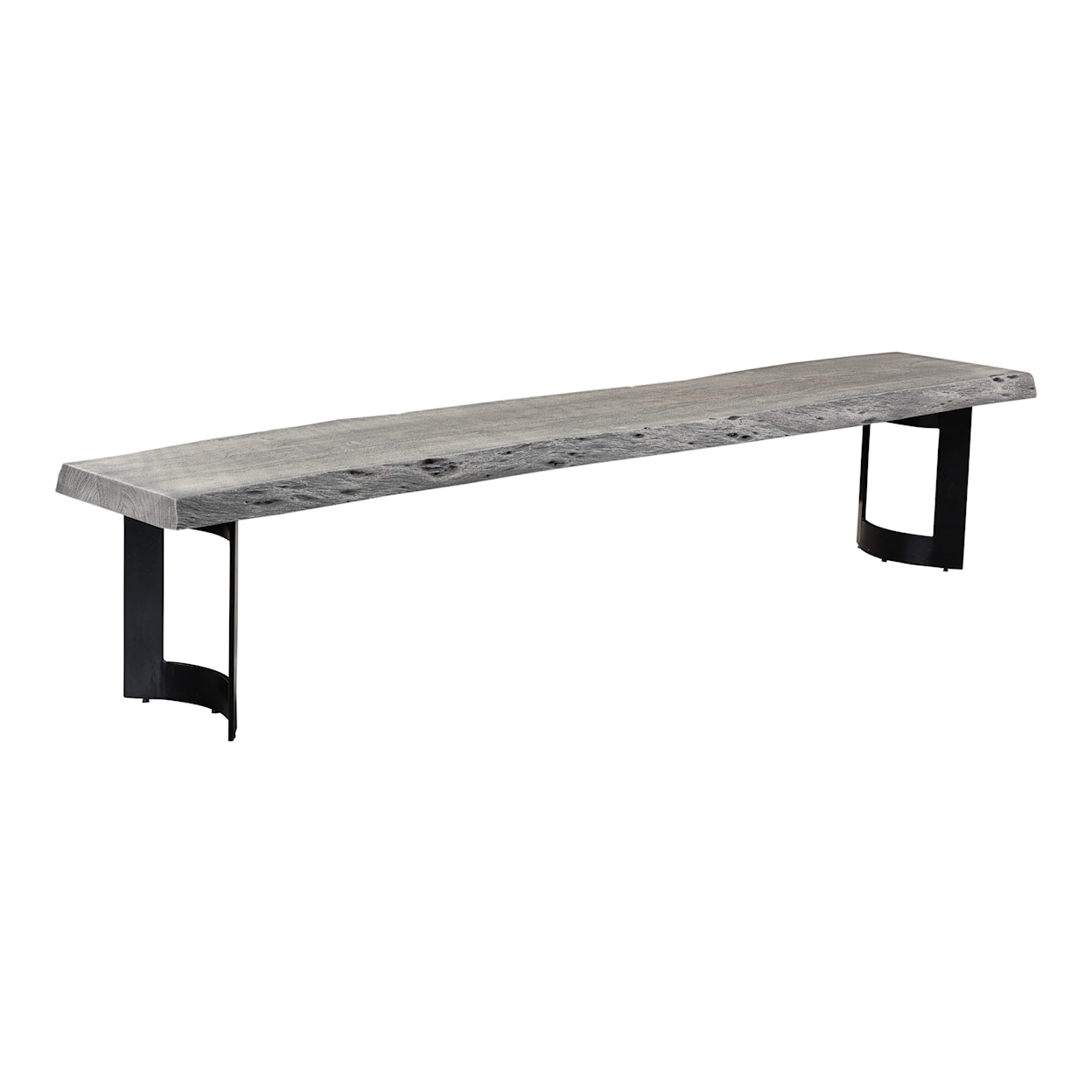 Moe's Home Collection Bent Bent Bench Small Weathered Grey