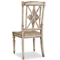 Traditional Fretback Side Chair with Turned Legs