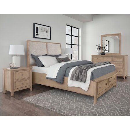 King Upholstered Storage Bed