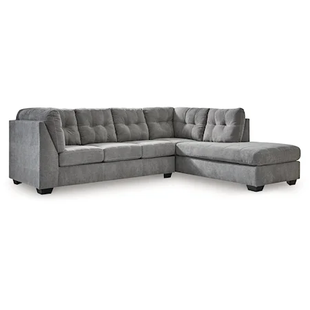 Contemporary 2-Piece Sectional with Chaise