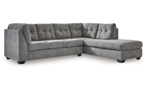 Contemporary 2-Piece Sleeper Sectional with Chaise