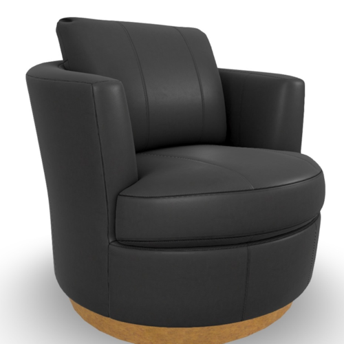 Mid-Century Modern Swivel Barrel Chair