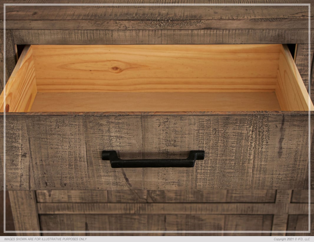 International Furniture Direct Cozumel IFD2061DSR Rustic 6Drawer