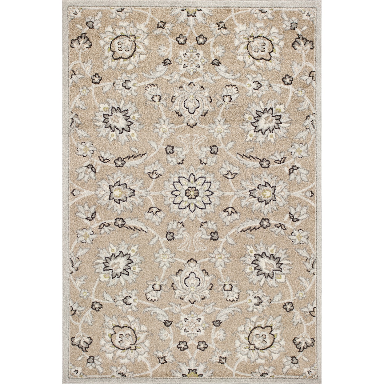 Kas Lucia 3'3" X 4'11" Beige/Grey Verona Area Rug