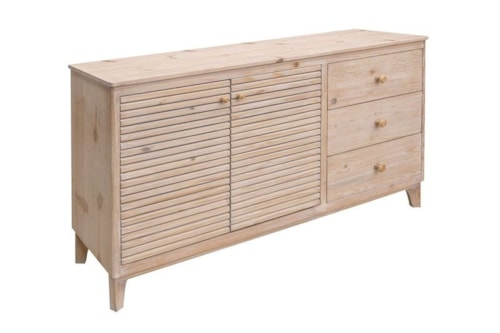 Coastal 3-Drawer Console with 2-Magnetic Catch Doors