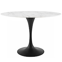 48" Oval Artificial Marble Dining Table