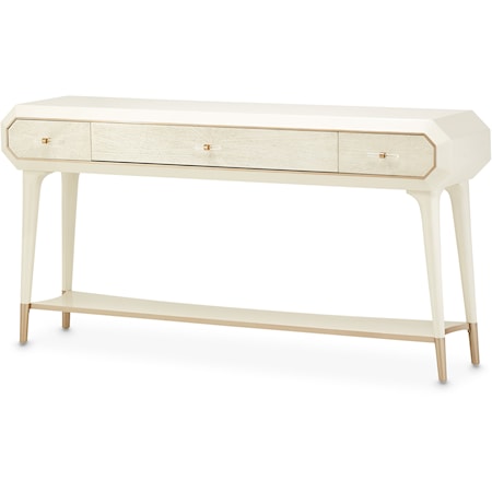 Rectangular 3-Drawer Console Table