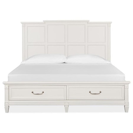 King Panel Storage Bed