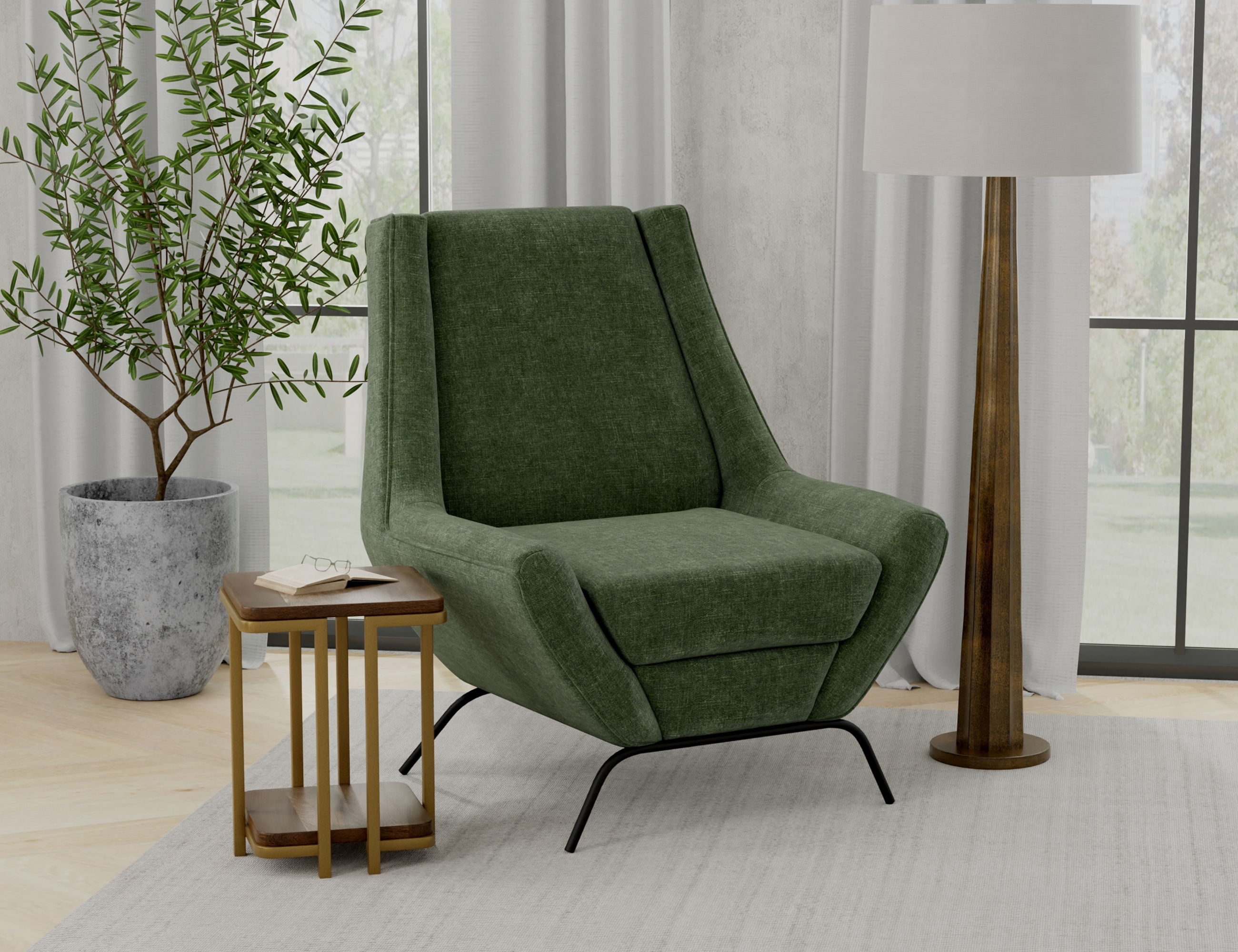 International Furniture Direct Tyne Upholstered Accent Chair