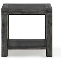 Solid Wood Rectangular End Table