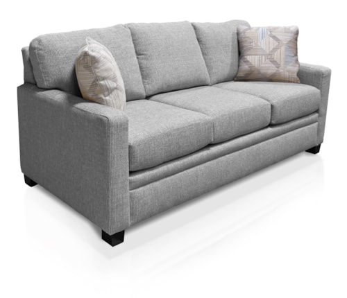 Contemporary Queen Sleeper Sofa with Toss Pillows