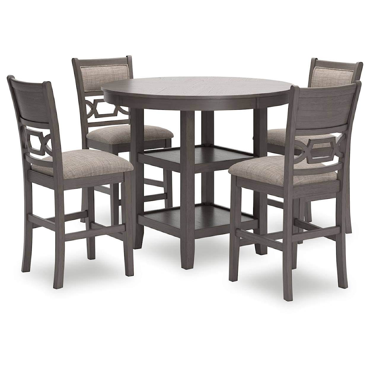 Signature Design by Ashley Wrenning Counter Dining Table & 4 Stools (Set of 5)