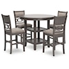 Signature Design by Ashley Wrenning Counter Dining Table & 4 Stools (Set of 5)