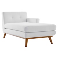 Right-Facing Upholstered Fabric Chaise