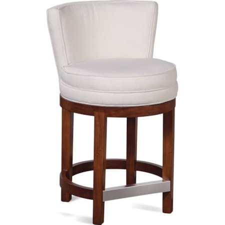 Upholstered Barstool with Memory Swivel