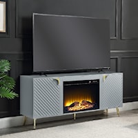 Contemporary TV Stand with Fireplace