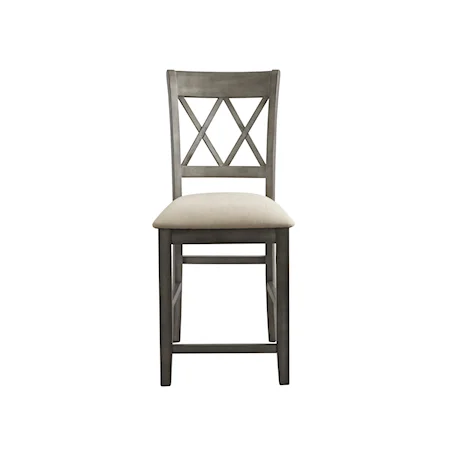 Casual Counter Height Bar Stool with Upholstered Cushion 