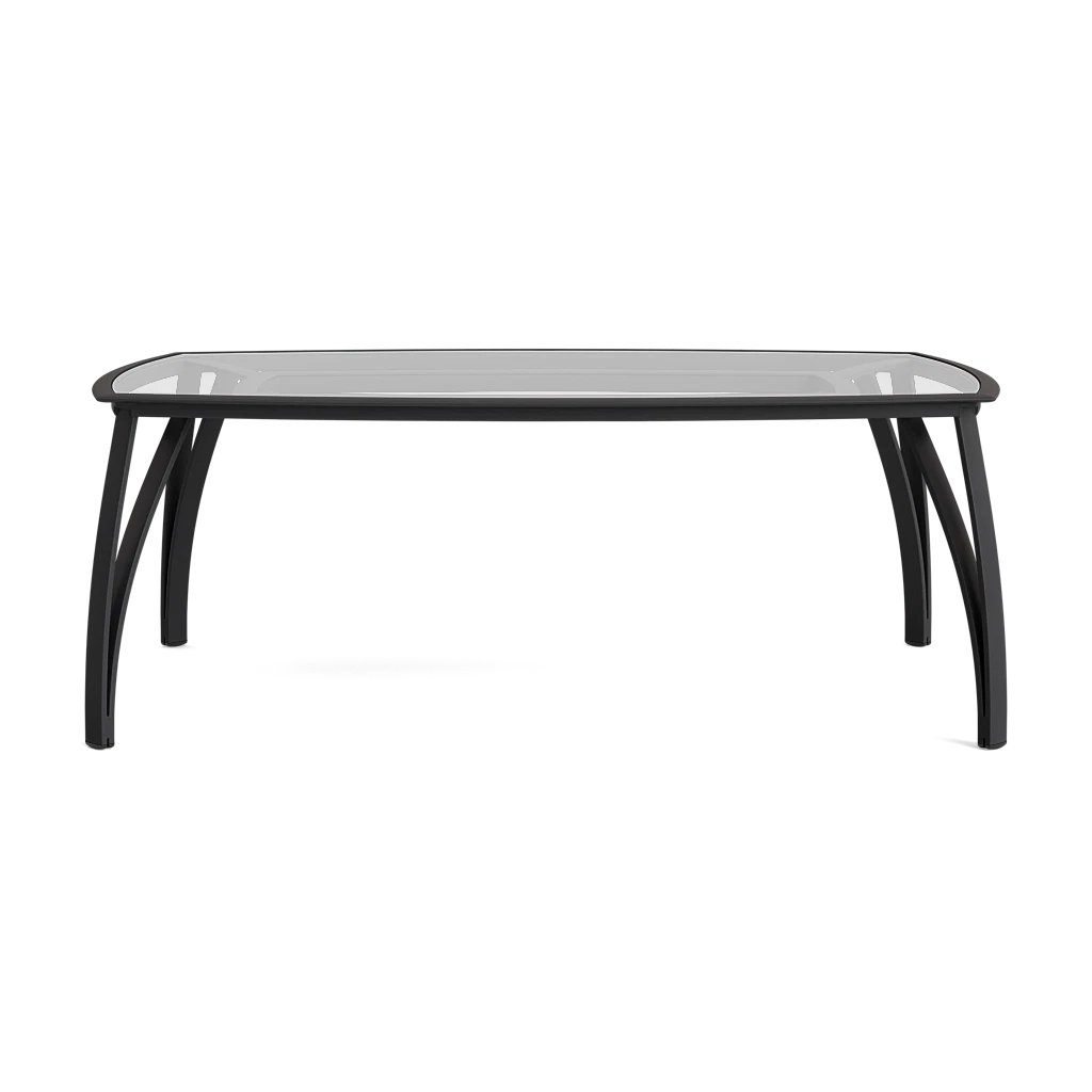 Pasadena 80" Ovate Glass-Top Dining Table