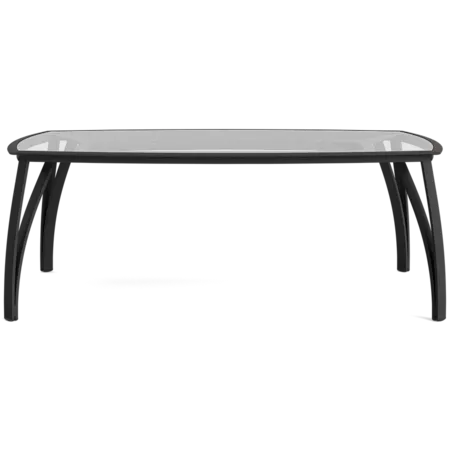 80" Ovate Glass-Top Dining Table