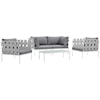 Modway Harmony Outdoor 5 Piece Sectional Sofa Set