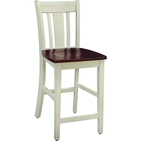 San Remo Counter Stool in Expresso / Almond