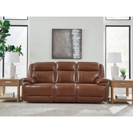 Pwr Rec Sofa With Adj Headrest