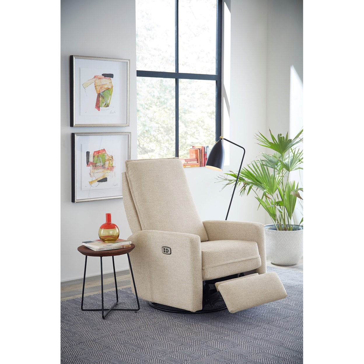 Bravo Furniture Calli Power Swivel Glide Recliner