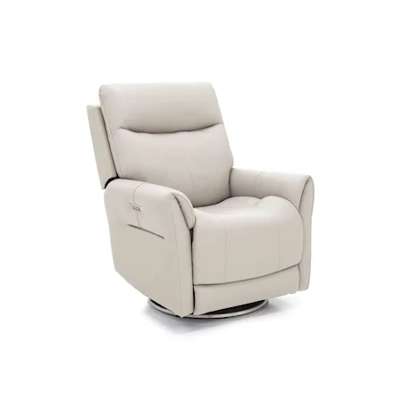 Transitional Power Swivel Recliner with USB Charging Port