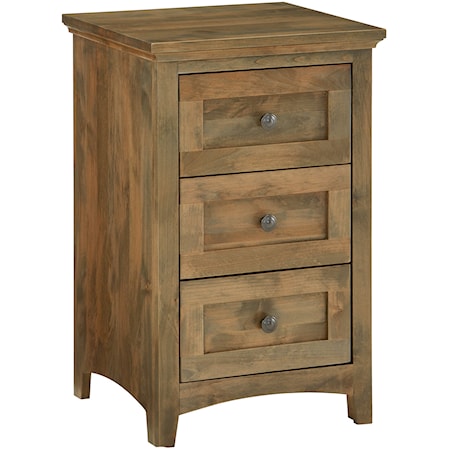 Casual 3-Drawer Nightstand