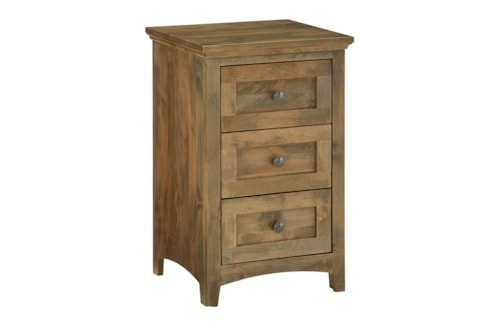 Casual 3-Drawer Nightstand