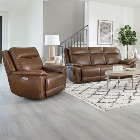Power Reclining Sofa and Recliner Set