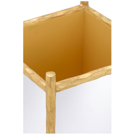 Hand Hammered Mirror Planter