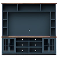 Cottage Entertainment Wall Unit with Wire Management Holes