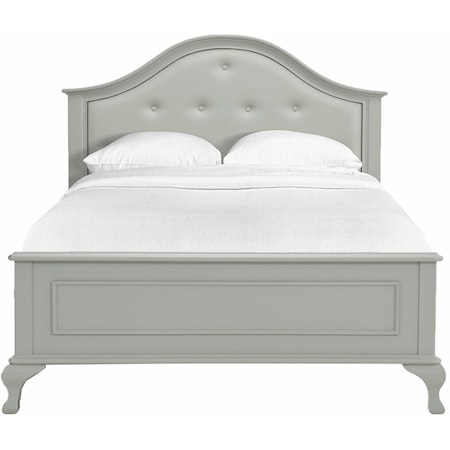 Full Panel Bed with Tufted Headboard