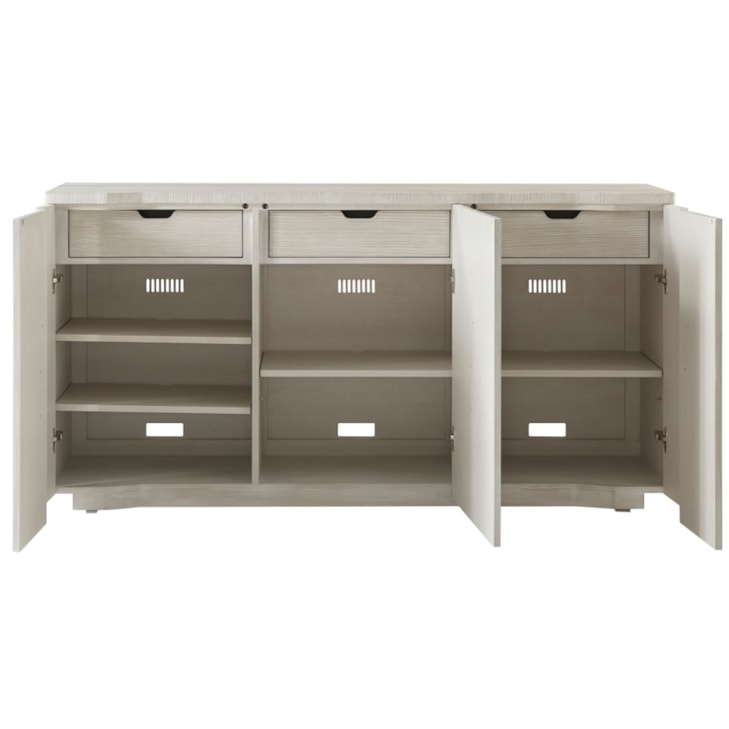 Theodore Alexander Breeze Pine Wire-Brushed Credenza