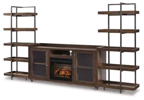 3-Piece Wall Unit With Electric Fireplace