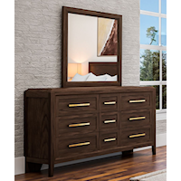 Transitional 9-Drawer Dresser with Removeable Jewelry Tray