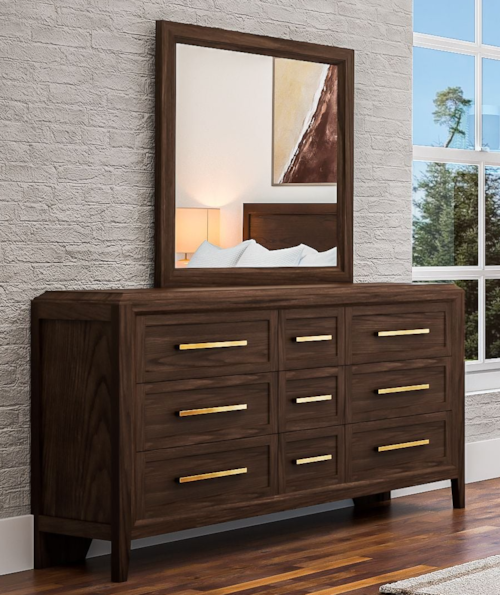 Transitional 9-Drawer Dresser with Removeable Jewelry Tray